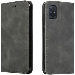 Mobigear Retro Slim Samsung Galaxy A51 Hoesje Bookcase - Grijs
