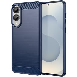 Mobigear Brushed Slim Samsung Galaxy S25 Edge Hoesje Flexibel TPU Backcover - Blauw