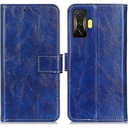 Mobigear Basic POCO F4 GT Hoesje Bookcase Portemonnee - Blauw