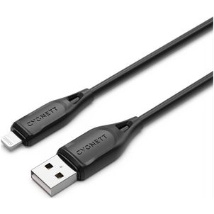 Cygnett Essentials USB-A naar Apple Lightning Kabel MFI 1 Meter - Zwart