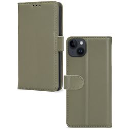 Mobilize Premium Gelly Wallet iPhone 14 Plus Hoesje Bookcase Portemonnee - Groen