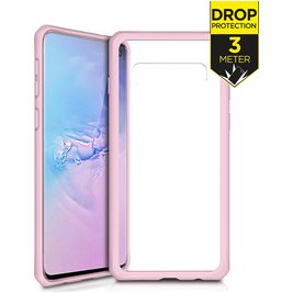 ITSkins HybridSolid Samsung Galaxy S10 Plus Hoesje Hardcase Backcover Shockproof - Roze