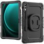Mobilize Rotating Defender Samsung Galaxy Tab S10 Plus Hoes Hard Kunststof,Siliconen Backcover + Schouderband + Standaard - Zwart