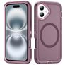 Mobigear Rugged Mag iPhone 16 Plus MagSafe Hoesje Hardcase Backcover Shockproof - Paars