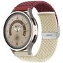 Mobigear Braided Dual Nylon Smartwatch Bandje Klemsluiting - Universeel 22 mm connector - Rood / Sterrenlicht