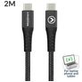 Mobilize Strong Nylon USB-C naar USB-C Kabel 2 m - Zwart