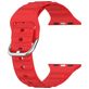 Mobigear Bumpy Siliconen Apple Watch Bandje Gespsluiting - 49/46/45/44 mm - Rood
