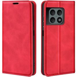 Mobigear Retro Slim OnePlus 10 Pro Hoesje Bookcase Portemonnee - Rood