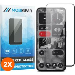 Mobigear Premium Nothing Phone (2) Glazen Screenprotector - Case Friendly - Zwart (2-Pack)