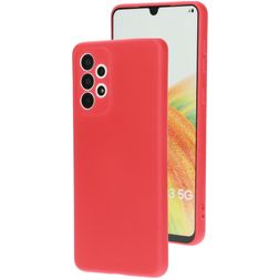 Mobiparts Samsung Galaxy A33 Siliconen Hoesje Backcover - Scarlet Red
