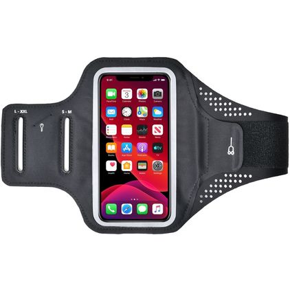 Mobigear Easy Fit Telefoonhouder Hardlopen Motorola Moto G7 Sport Hoesje Neopreen Sportarmband - Zwart