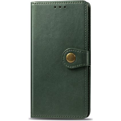 Mobigear Snap Button iPhone 11 Pro Hoesje Bookcase Portemonnee - Groen