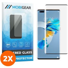 Mobigear Curved Huawei Mate 40 Pro Glazen Screenprotector - Case Friendly - Zwart (2-Pack)