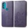Mobigear Clover Motorola Moto G71 5G Hoesje Bookcase Portemonnee - Paars