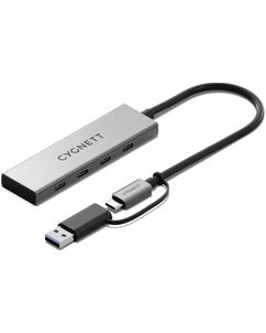 Cygnett Unite 4-in-1 USB-A / USB-C naar USB-C Hub - Zilver