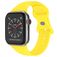 Mobigear Sport Dual Siliconen Apple Watch Bandje Druksluiting - 49/46/45/44 mm - Geel