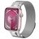 Mobigear Mecha Loop Milanese Apple Watch Bandje Magneetsluiting - 49/46/45/44 mm - Zilver