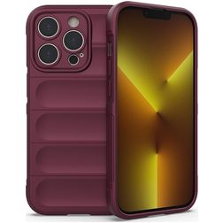 Mobigear Bumpy iPhone 14 Pro Hoesje Flexibel TPU Backcover - Bordeaux Rood