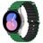 Mobigear Ocean Siliconen Smartwatch Bandje Gespsluiting - Universeel 20 mm aansluiting - Zwart / Groen