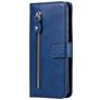 Mobigear Zipper Xiaomi Redmi Note 9 Hoesje Bookcase Portemonnee - Blauw
