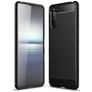 Mobigear Brushed Slim Sony Xperia 10 III Hoesje Flexibel TPU Backcover - Zwart