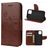 Mobigear Flowers iPhone 12 Mini Hoesje Bookcase Portemonnee - Bruin