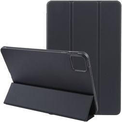 Mobigear Tri-Fold Gel iPad Air 13 Inch (2024) Hoes TPU,Kunstleer Bookcase - Zwart