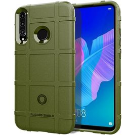 Mobigear Rugged Shield Huawei P40 Lite E Hoesje Flexibel TPU Backcover Shockproof - Groen