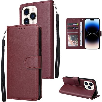 Mobigear Wallet iPhone 14 Pro Max Hoesje Bookcase Portemonnee - Rood