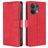 Mobigear Croco OPPO Reno 8 5G Hoesje Bookcase Portemonnee - Rood