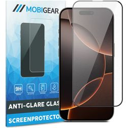 Mobigear iPhone 16 Pro Max Glazen Screenprotector Anti-Glare - Case Friendly - Zwart