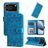 Mobigear Sunflower iPhone 17 Pro Hoesje Bookcase Portemonnee - Blauw