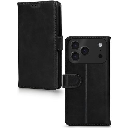 Mobilize Premium Gelly iPhone 17 Pro Hoesje Bookcase Portemonnee - Zwart