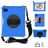 Mobigear SureGrip Hexa iPad Pro 11 Inch (2020) Hoes Hard Kunststof,Siliconen Backcover + Stylus Houder + Schouderband + Standaard - Blauw