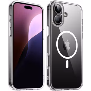 Valenta Trend Doorzichtig iPhone 16 MagSafe Hoesje Hardcase Backcover - Transparant