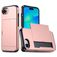 Mobigear Card iPhone 16e Hoesje Hardcase Backcover Shockproof met Pasjeshouder - Roségoud