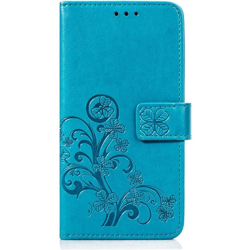 Mobigear Clover iPhone XR Hoesje Bookcase Portemonnee - Blauw