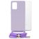 Mobilize Lanyard Gelly Samsung Galaxy A32 5G Flexibel TPU Hoesje met koord - Pastel Purple