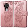 Mobigear Butterfly Nokia 7.2 Hoesje Bookcase Portemonnee - Roségoud