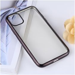 Mobigear Royal iPhone 11 Hoesje Flexibel TPU Backcover - Zwart / Transparant
