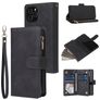 Mobigear Zipper iPhone 12 Pro Max Hoesje Bookcase Portemonnee - Zwart