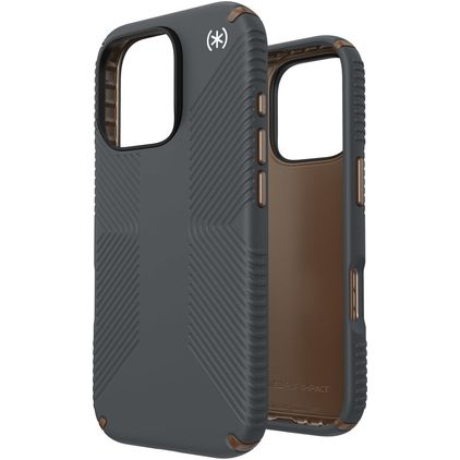 Speck Presidio2 Grip iPhone 16 Pro Hoesje Hardcase Backcover Shockproof - Charcoal Grey