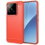 Mobigear Brushed Slim Xiaomi 15 Hoesje Flexibel TPU Backcover - Rood