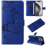 Mobigear Butterfly iPhone 16 Pro Max Hoesje Bookcase Portemonnee - Blauw