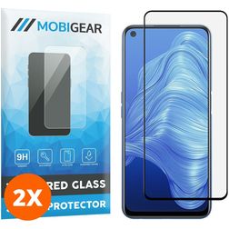 Mobigear Premium Realme 7 Glazen Screenprotector - Case Friendly - Zwart (2-Pack)
