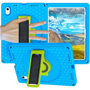 Mobigear Ruggedized iPad 10 (2022) Hoes EVA Schuim Backcover + Standaard - Blauw