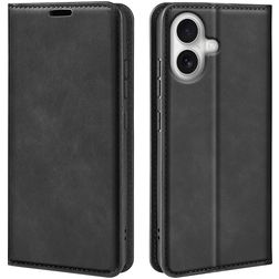 Mobigear Retro Slim iPhone 17 Hoesje Bookcase Portemonnee - Zwart