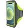 Mobiparts Comfort Fit Telefoonhouder Hardlopen iPhone 12 Mini Sport Hoesje Neopreen Sportarmband - Neon Green