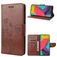 Mobigear Flowers Samsung Galaxy M53 Hoesje Bookcase Portemonnee - Bruin