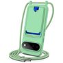 Mobigear Lanyard Card Google Pixel 11 Pro XL Siliconen Hoesje met koord en Pasjeshouder - Groen